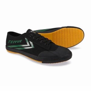 נעלי feiyue צבע שחור פס ירוק דגם fu100204
