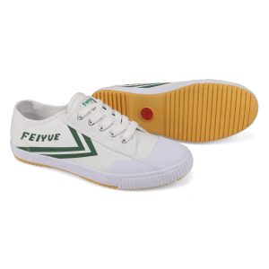 נעלי feiyue צבע לבן פס ירוק דגם fu100167