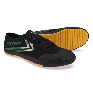 נעלי feiyue צבע שחור פס ירוק דגם fu100204
